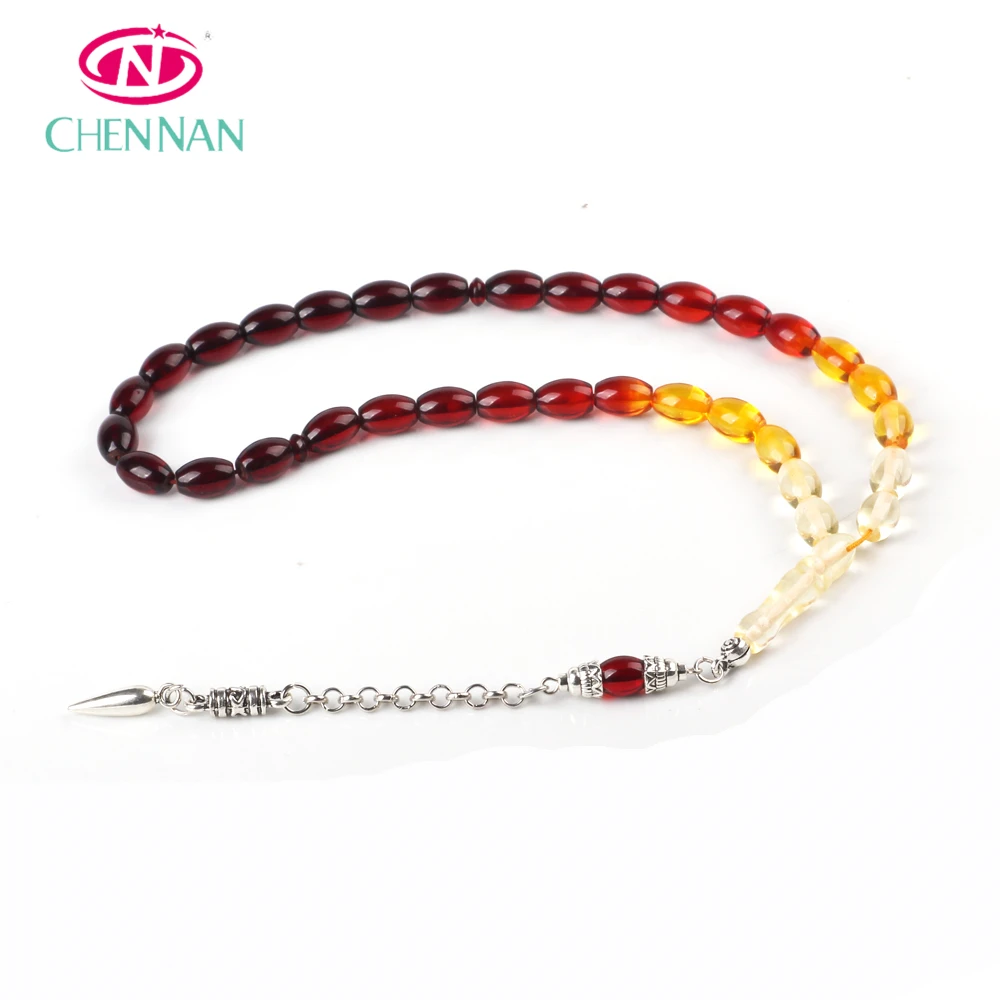 Tasbih магазин новый дизайн 8*12 мм прозрачный градиент из смолы цвет tesbih молиться