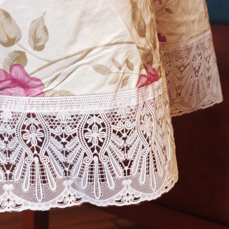PVC Waterproof Oilproof Tablecloths Popular Embroidery Table Cover for Round Tablecloth Home Hotel Banquet | Дом и сад