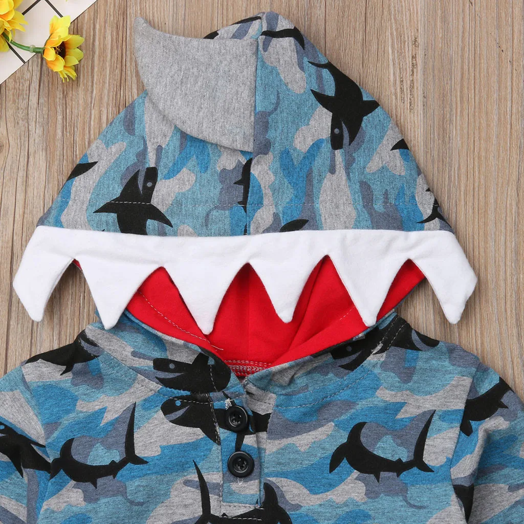 

Baby Swimwear Boys Girls Hooded Swimwear Shark Swimming Suit Infant Toddler Swimwear Kids Surfer Baby Girl Clothing