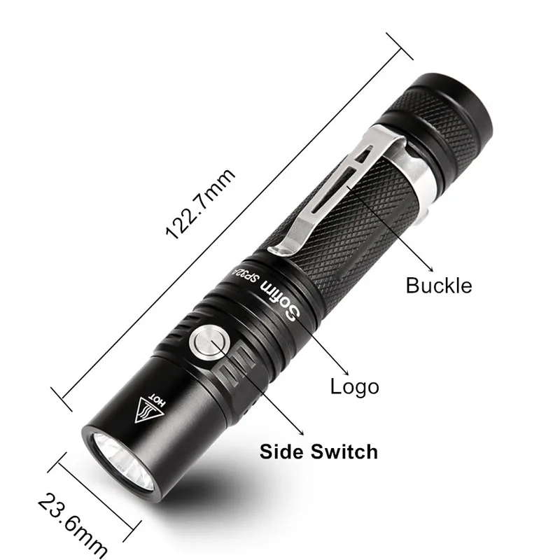 Sofirn SP32A мощный светодиодный фонарик 18650 Cree XPL2 светодиодный портативный бесступенчатый фонарь с затемнением тактический Водонепроницаемый