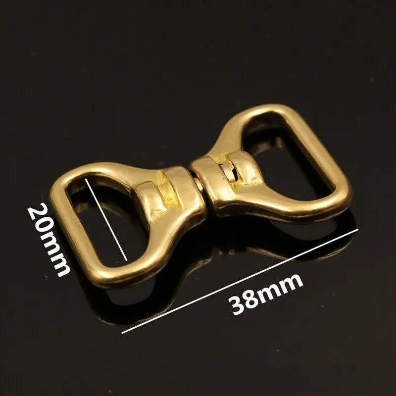 inner 20mm width Твердый латунный двойной конец поворотный глаз вращающийся разъем Пряжка для кожаного ремесла ремень брелок Брелок Клип ПЭТ веревка поводки - Цвет: inner 20mm width