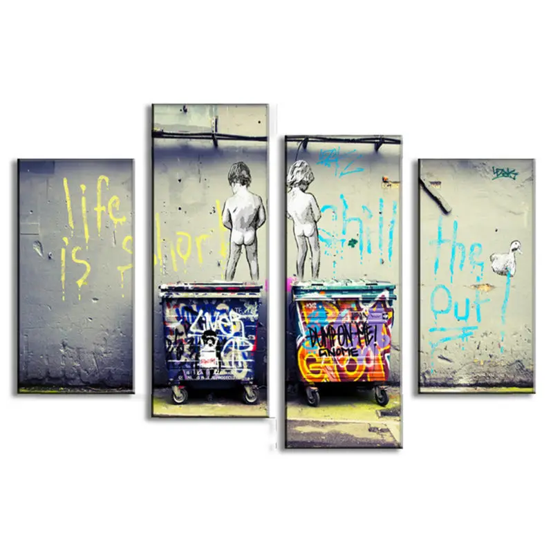 Хит продаж набор Banksy Art Life Is Short Chill The Duck Out Классический абстрактный Рисунок