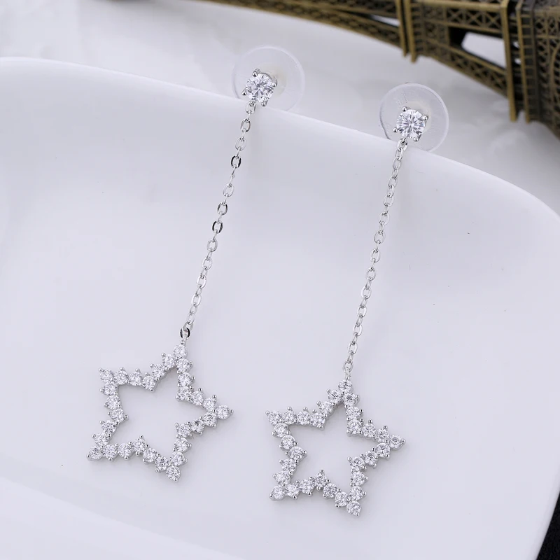 TDQUEEN большая звезда серьги для женщин модные темпераментные длинные висячие