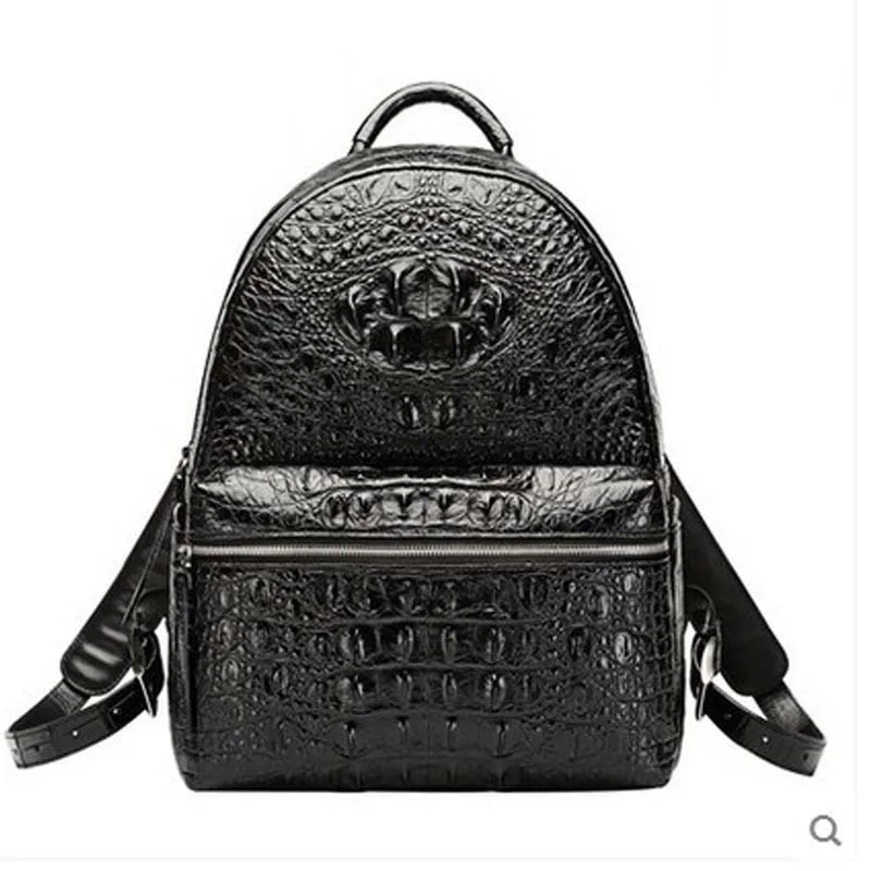 Hlt натуральная крокодиловая двойная сумка на плечо Мужская Дорожная из