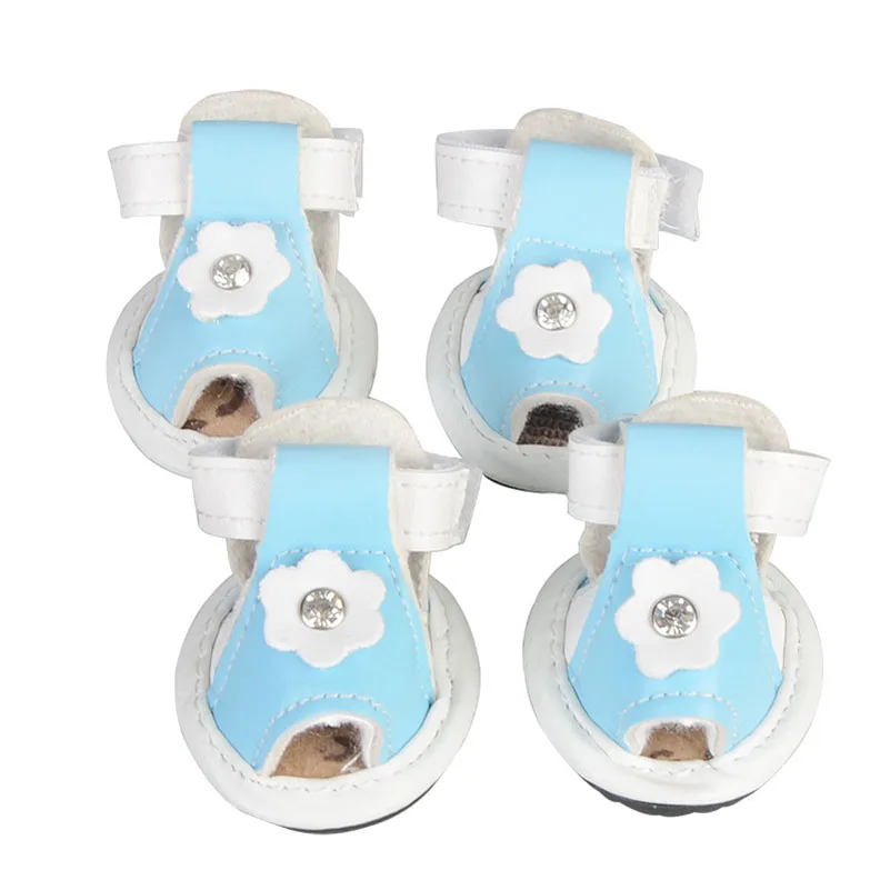 Роскошные товары для домашних животных ПУ летняя дышащая обувь собак|Обувь