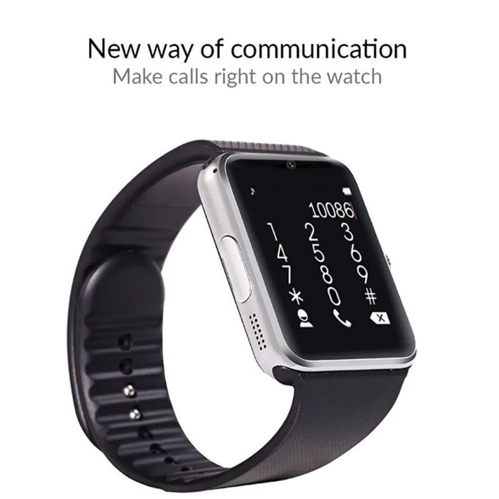 Умные часы SunKinFon GT08 с Bluetooth наручные для Apple iPhone IOS Android поддержка синхронизации SIM