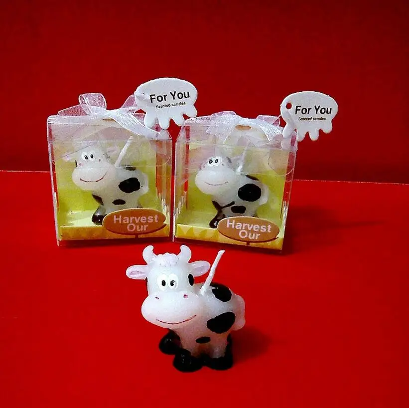 10 шт. Симпатичные свечи в виде животных коровы для свадебной вечеринки детский