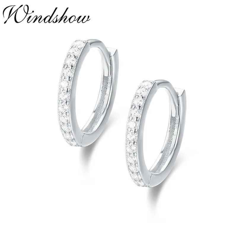 Милые тонкие серьги кольца из стерлингового серебра 925 пробы маленькие Huggie