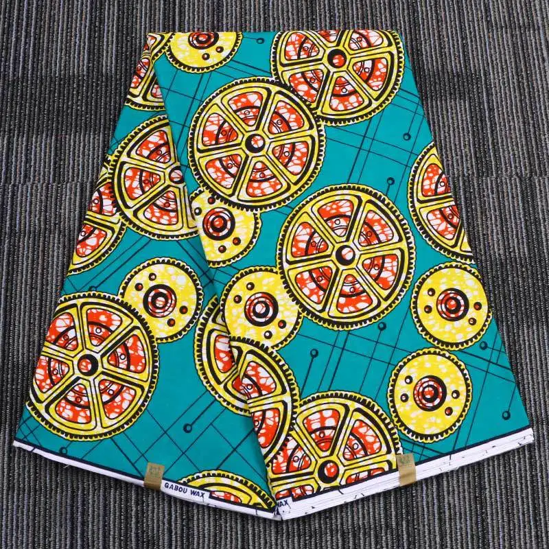 Круглый и цветок синий Новый Африканский этнический костюм ткань геометрический