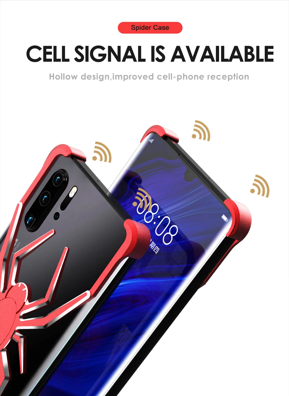 R-JUST Алюминиевый металлический чехол с пауком для huawei P30 Pro mate 20 Pro чехол-накладка Железный человек защитный чехол для телефона