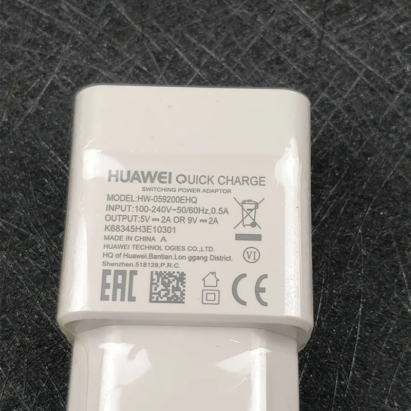 Зарядное устройство huawei mate 20 lite, QC 2,0, Быстрый зарядный адаптер и Usb кабель для P10 P9 P8 P20 Lite Honor 9 8 nova 2i 3 3i 4