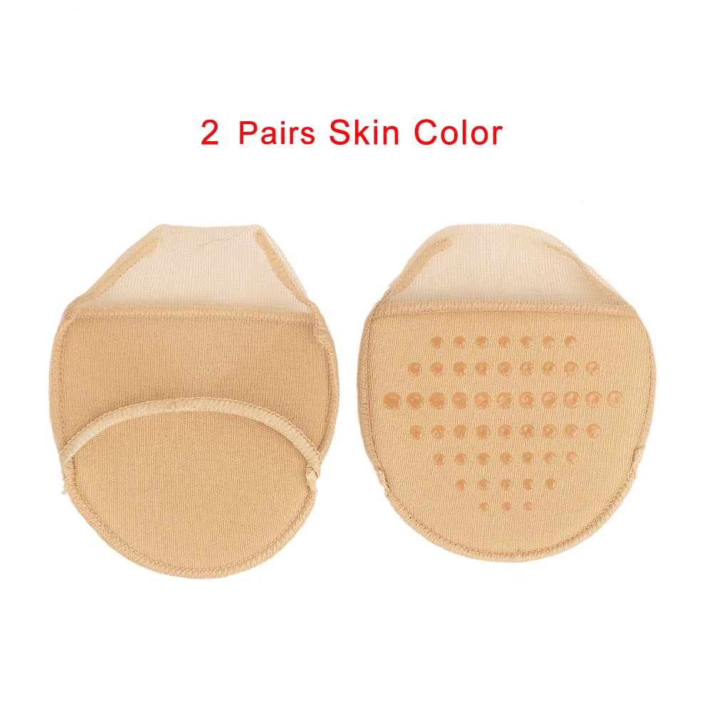 2 Pairs Skin 1 или 2 пары на высоком каблуке противоскользящая силиконовая точечная невидимая стелька для переднего отдела стопы - Цвет: 2 Pairs Skin