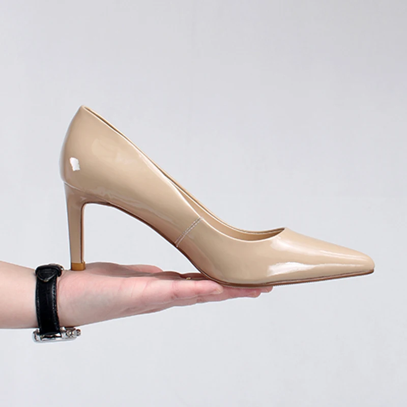 WETKISS Patent Leather Pumps Women Pointed Toe Footwear Thin High Heels Female Shoes Shallow Woman 2019 Spring Office | Обувь