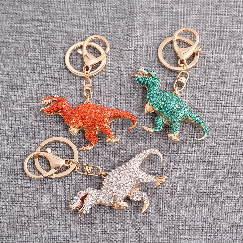 Key chain animal series dinosaur full alloy pendant men and women universal bag hanging elegant car wholesale | Украшения и
