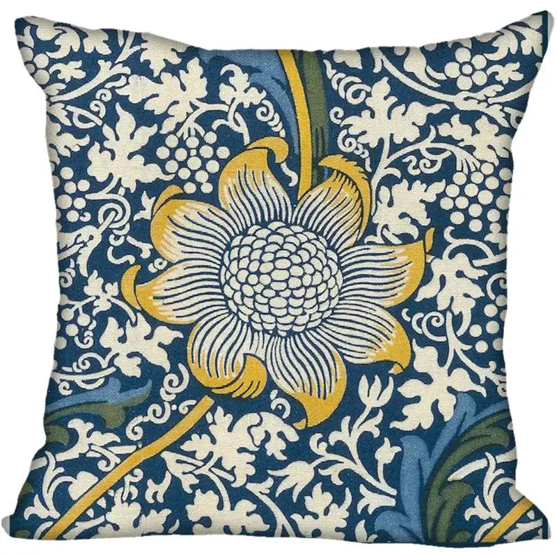 2 Hot Custom William Morris Square Pillowcase Custom Zippered Bedroom Home Pillow Cover Case 35X35cm,40x40cm - Цвет: 2