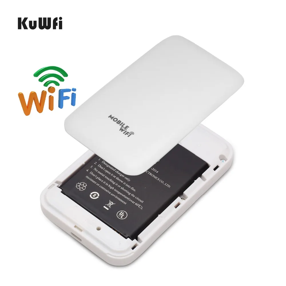 KuWFi 4G Wi Fi маршрутизатор sim карта Карманный LTE мини наружные роутеры автомобильный