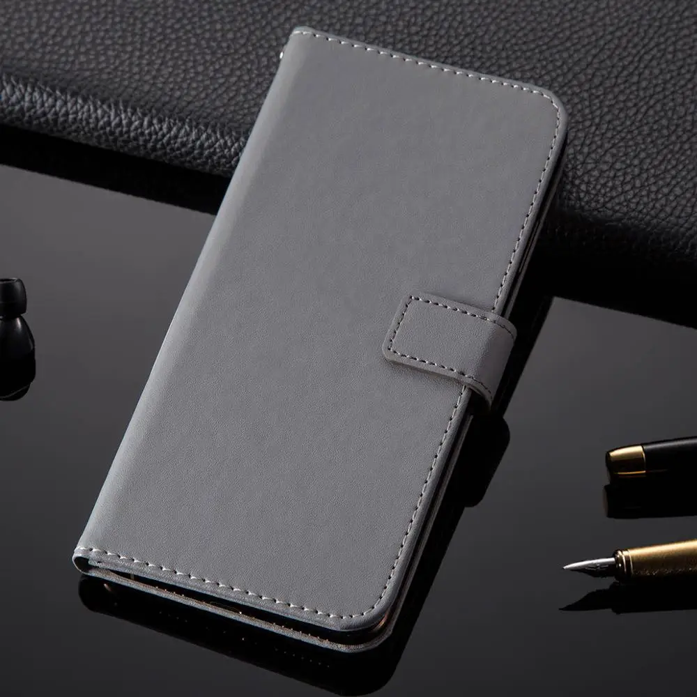 gray case Деловой кожаный флип-чехол для телефона Vernee T3 Pro V2 M8 Pro M6 M5 M3, чехол на Vernee X X2 X1 Mix 2, чехол-кошелек с подставкой для телефона - Цвет: gray case