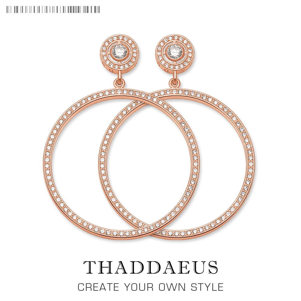 Роза круг цвет золотой стержня уха Европа Стиль Glam Модные Качественные украшения