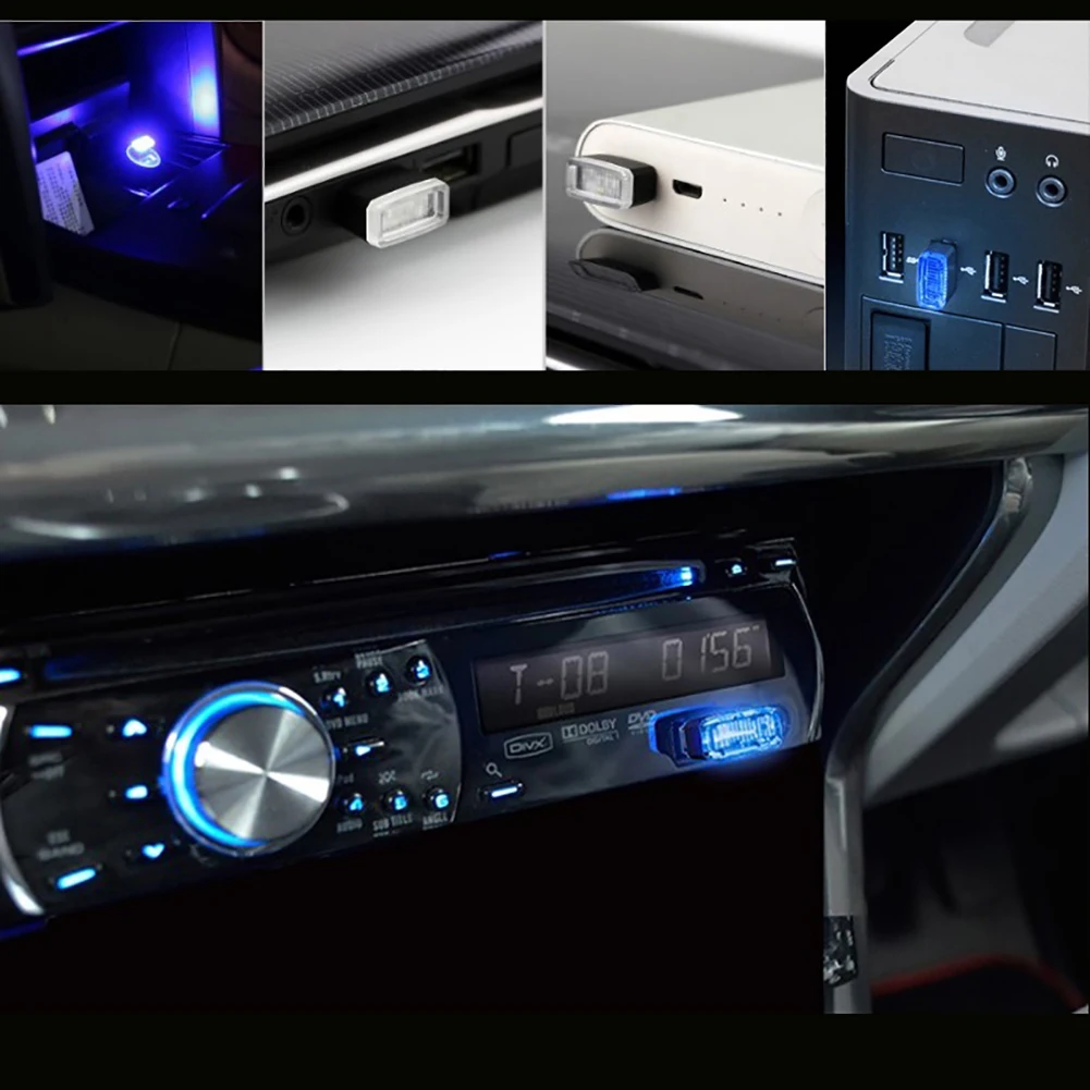 1 шт. автомобильная светодиодная USB лампа для прикуривателя Honda Civic Accord Renault Megane 2 VW