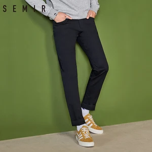 SEMIR брюки мужские шикарные черные брюки мужские деловые брюки мужские брюки для отдыха прямые повседневные классические брюки для мужчин однотонные