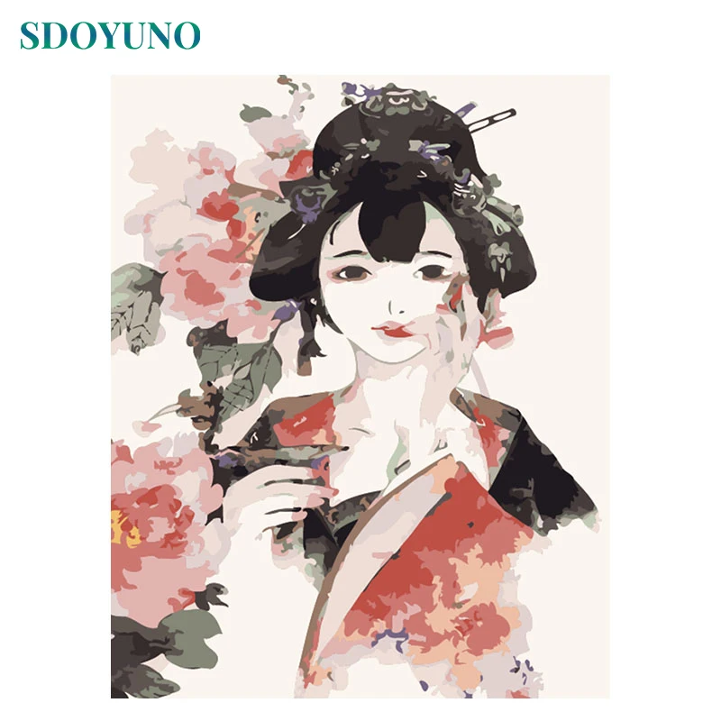 SDOYUNO картина по номерам китайский стиль рисунок рамка свадебное украшение