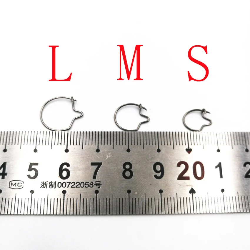 Совместно с рыба 20PCS L/M/S тупыми черный карп рыбалка личинки зажим для наживка