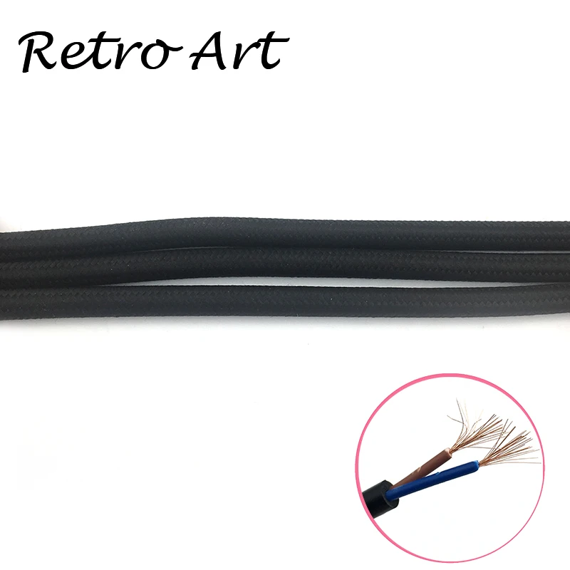 Позолоченный декоративный плетеный кабель в винтажном стиле Эдисона