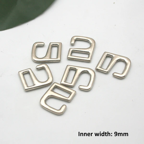 

100pcs/lot 9mm small metal shoe buckle alloy 9 buckle for lady sandals silver nickle color free shipping BK-017