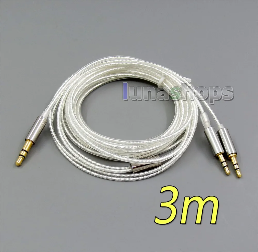 LN006022 1,2 м 1,5 м 2 м 3 м чистый посеребренный кабель OCC для Hifiman HE560 HE-350 HE1000 V2 наушники 3,5 мм до 2,5 мм