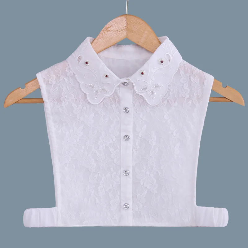 

Version Korean Fake Collar Eugen Yarn Nail Bead Decorative Necklace Female Shirt Women