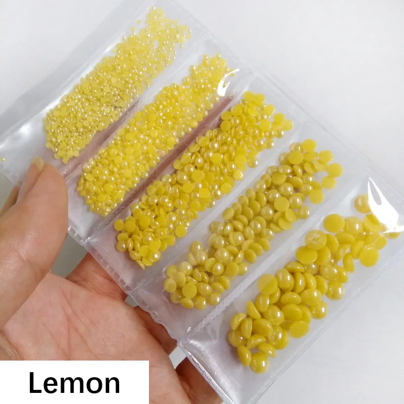 TC Lemon yellow Круглая Керамика горный хрусталь смешанный размер 2 мм-6 мм 1000 шт/партия яркое покрытие Flatback горный хрусталь DIY ремесло - Цвет: TC Lemon yellow