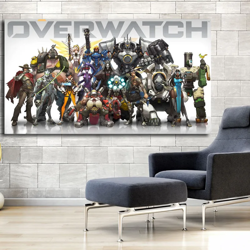 Любимые персонажи Overwatchs настенные художественные холст постер и печать Картина