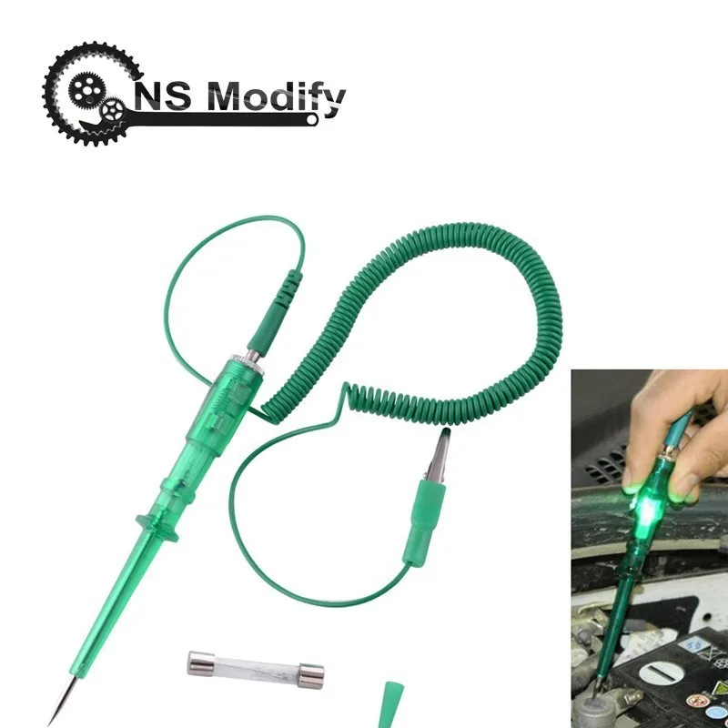 

NS модификация цепи проверки автомобильного освещения лампа напряжение постоянного тока 6 в 12 В 24 В медный тестер Ручка детектор зонд Систем...