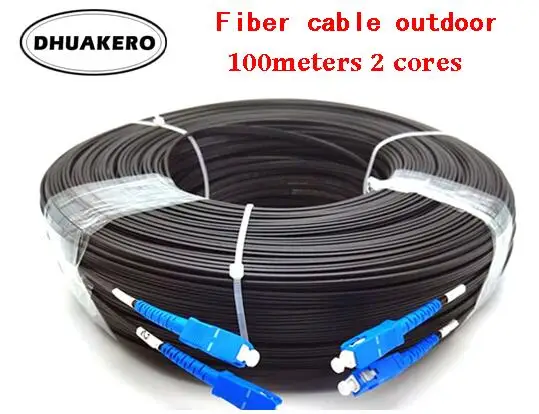 Бесплатная доставка AB181A 2 ядра Открытый 100 м дуплекс FTTH Drop SC SM G657