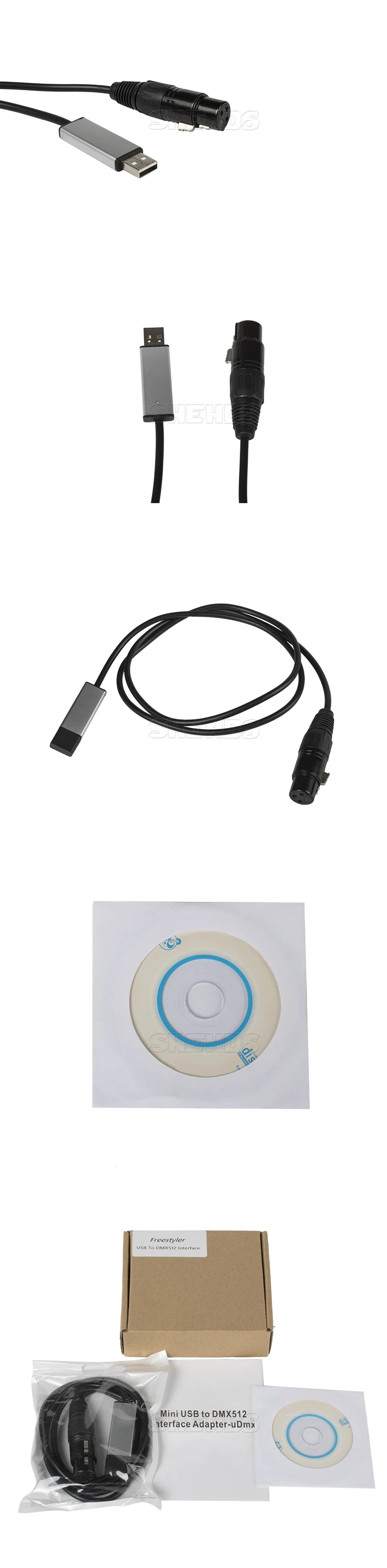 Быстрая USB для DMX Lnterface адаптер Светодиодный DMX512 компьютер PC регулятор сценического освещения диммер