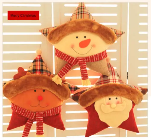 Мультяшная Рождественская звезда Санта подушка со снеговиком наволочка для