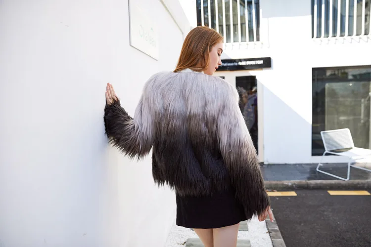 

Fashion Faux Fur Coat Long Sleeve Elegant Celebrity Night CLub Party Sexy Warm Winter Short Coat Women