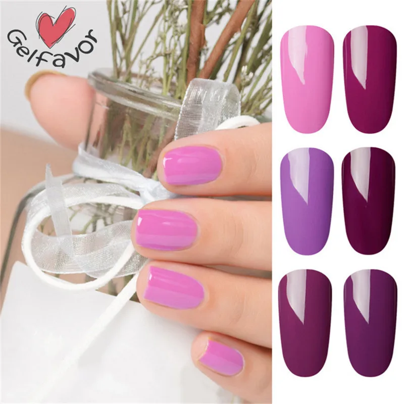 7 мл УФ гель для ногтей фиолетовый цвет блеск лак маникюр Гель Vernis Полупостоянный