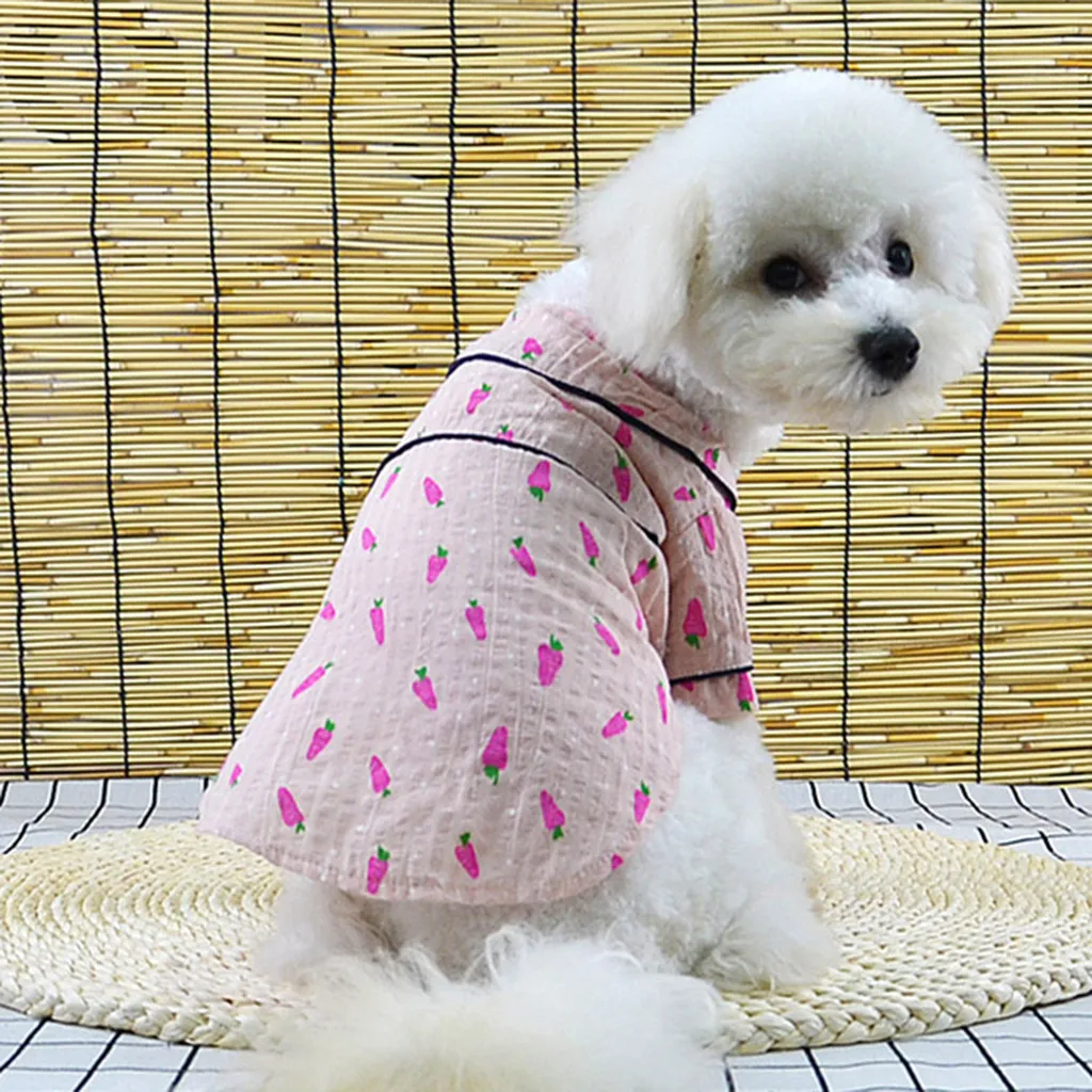 Одежда для собак модная весенне-летняя футболка с принтом собаки из мультфильма