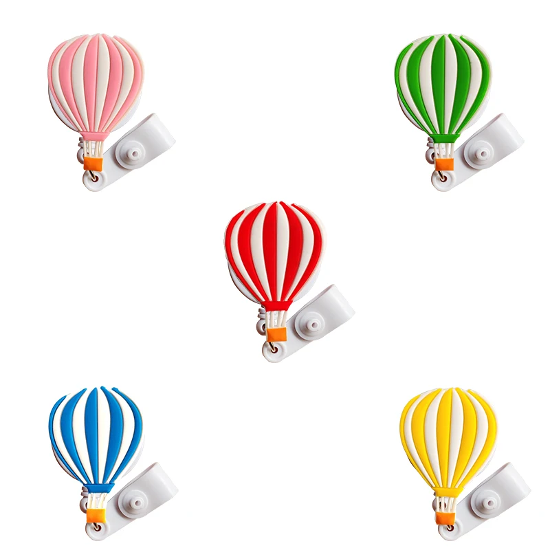 

Lovely Colorful Hot Air Balloon Nurse Id Card Holder Retractable Id Badge Holder Mini Badge Reel Badge Clip Retractable for Work