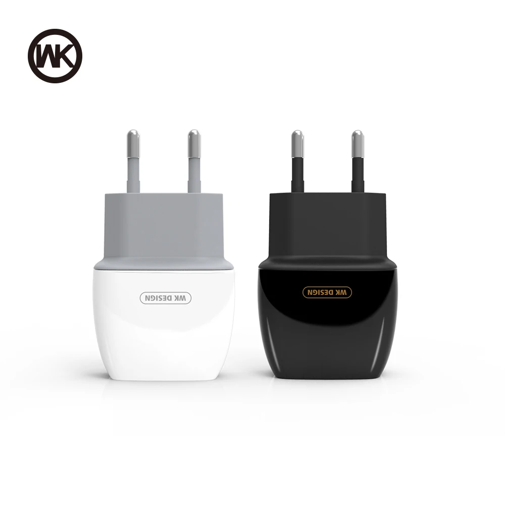 Дизайн WK EU Plug 2 USB зарядное устройство для iPhone X Samsung телефон док станция