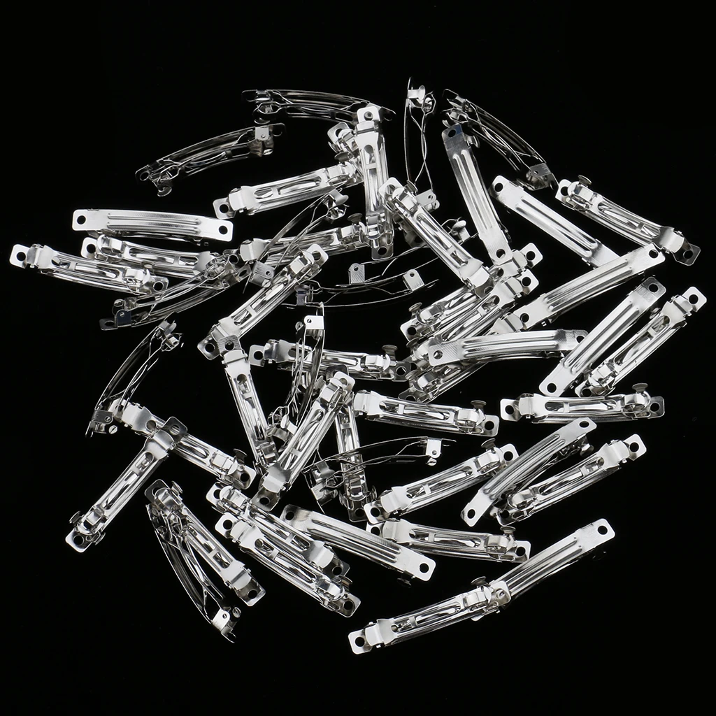 

50 Pieces Vintage Blank French Barrette Hair Clips for Women Slide DIY Craft Accessories