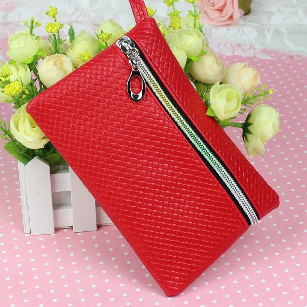 Женский Мужской Длинный кошелек кошельки на молнии из искусственной кожи