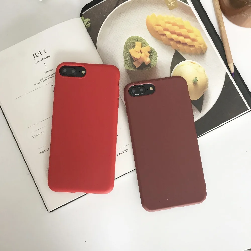 Простой сплошной цвет для iphone 6 7 8 Plus X XR XS MAX задняя крышка 6plus 7plus plus Ультратонкий