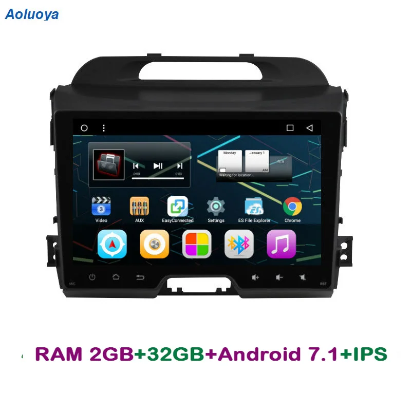 Aoluoya IPS RAM 2 ГБ + 32 Android 7 1 Автомобильный DVD Радио GPS плеер для KIA Sportage R 2010 2011 2012 2013 2015