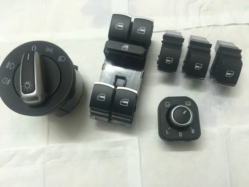 Быстрая доставка хромированный головной светильник переключатель окна зеркала