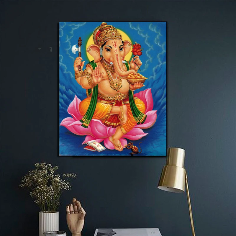 Ganesha индуийский Бог холст картина печать гостиная украшение для дома современные