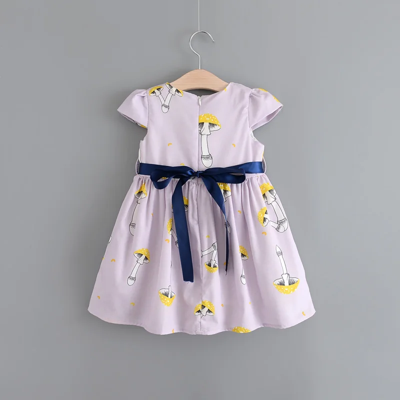 Новый Новорожденных Девочек Летом Хлопок Rushroom Pattern Платья Принцесса Дети