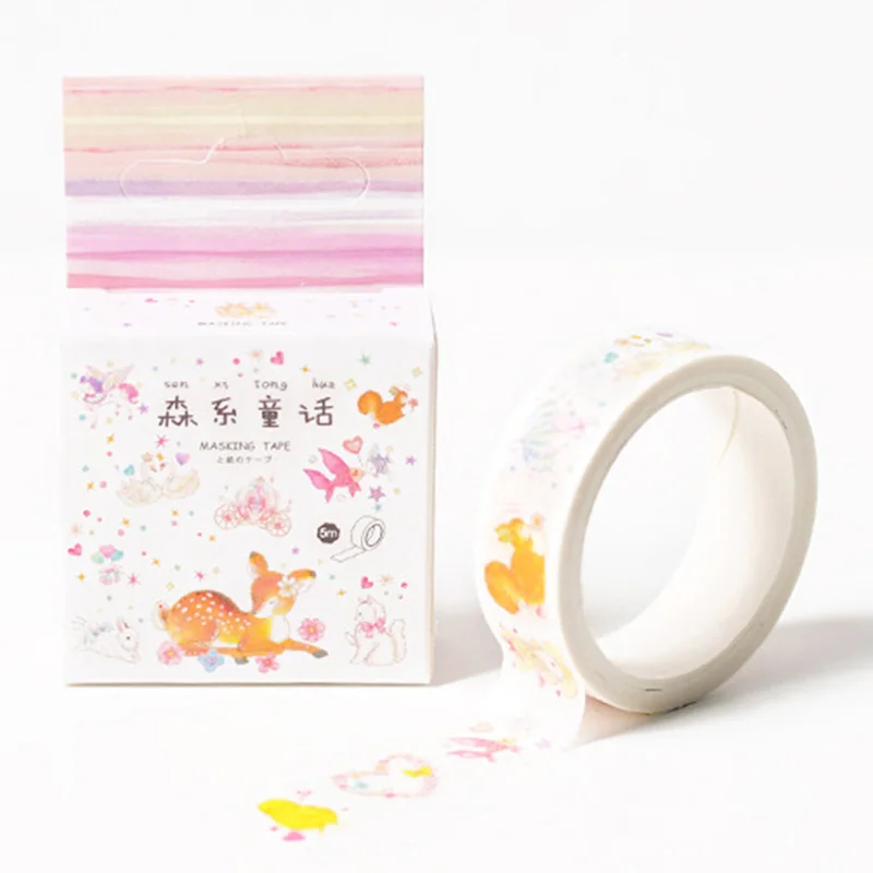 H05 15 мм* 5 м милая собака кошка животные бумажный скотч DIY дневник в стиле Скрапбукинг Декоративные Маскировочные ленты для детей подарок для девочек - Цвет: H05