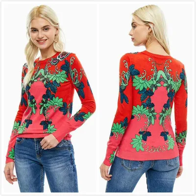 2 xs -xxl Хлопок испанский DEG весна и осень вязаный свитер XS-XXL - Цвет: 2 xs -xxl